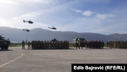 Pokazna vježba EUFOR-a u bazi Butmir 24. oktobra 2022. godine. 