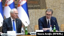 Hil i Vučić na sastanku sa američkom privrednom delegacijom u Beogradu, 31. oktobar 2022.