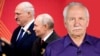 Каляж: Аляксандар Лукашэнка, Уладзімір Пуцін, Валер Карбалевіч (зьлева направа) 
