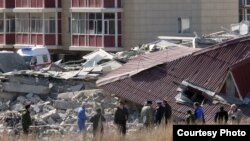 Қарағанды қаласындағы қирап қалған тұрғын үй. Қарағанды, 6 сәуір 2012 жыл.