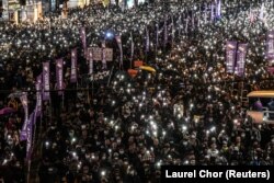 Марш протестувальників на честь Дня прав людини, Гонконг, 8 грудня 2019 року