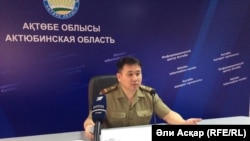 Начальник департамента по чрезвычайным ситуациям Актюбинской области Бауыржан Сыздыков. Актобе, 25 июля 2016 года.