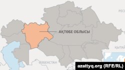 Ақтөбе облысының аумақтық картасы (Көрнекі сурет).