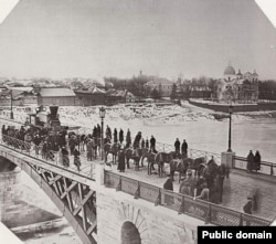 Сігізмунд Юркоўскі. Віцебск, Дзьвінскі мост (1866-67гг)