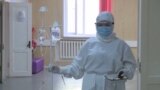 Kazakhstan – COVID-19, coronavirus pandemic. Aktobe regional hospital employees are in the "red zone". Photo by Aktobe regional hospital.