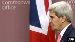 U.S. Secretary of State John Kerry leaves after addressing a press conference at the Foreign Office in London on September 9. Britain was likely one ally Washington had counted on for military support.