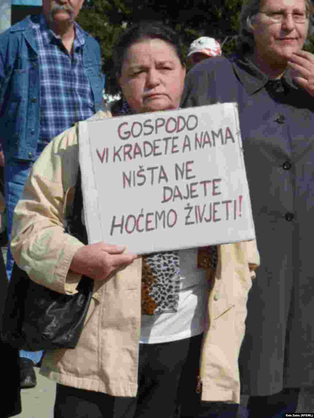 Prosvjedi umirovljenika u Zagrebu, 23. ožujka 2011, Foto: Enis Zebić/RSE