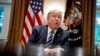 President Donald Trump speaks to members of the media as he meets with members of Congress in the Cabinet Room of the White House, Tuesday, July 17, 2018, in Washington