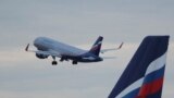 Aircraft takes off at Sheremetyevo International Airport outside Moscow