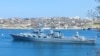 Ракетний крейсер «Москва» Чорноморського флоту РФ у Севастопольській бухті, 10 квітня 2022 року