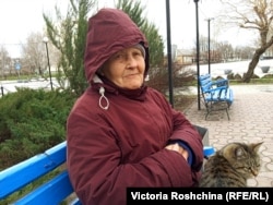 Місцева жителька Оріхова Лідія каже, що не чекає Росію в місті. Оріхів, Запорізька область. Квітень 2022 року