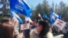 CRIMEA – pro-Russian rally in support of the Russian war against Ukraine in Simferopol, 7Apr2022