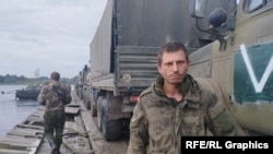 Російські військові в окупованій Новій Каховці