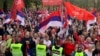 Police said the protest drew an estimated 30,000 people in Banja Luka.