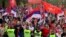 Police said the protest drew an estimated 30,000 people in Banja Luka.