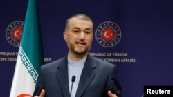 Анкара. Турция. Министр иностранных дел Ирана Хоссейн Амир-Абдуллахиан. 27 июня 2022 года