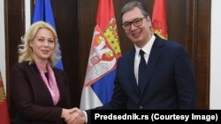Predsednik Srbije Aleksandar Vučić sa predsednicom Skupštine Crne Gore Danijelom Đurović, 19. oktobar 2022. 