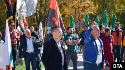  Ангел Джамбазки по време на митинга 