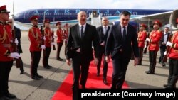 Ադրբեջանի նախագահ Իլհամ Ալիևը ժամանում է Թբիլիսի, 24-ը հոկտեմբերի, 2022թ.