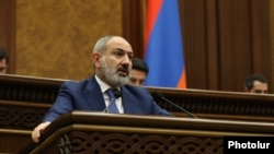 Armenia -- Prime Minister Nikol Pashinian speaks during his government's question-and-answer session in the National Assembly. October 26, 2022.