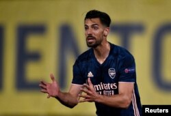 Pablo Mari tokom utakmice za Arsenal, Viljareal, Španija, 29. april 2021.