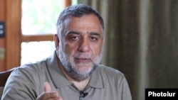 Nagorno-Karabakh - Businessman Ruben Vardanyan holds a news conference in Stepanakert, September 2, 2022.