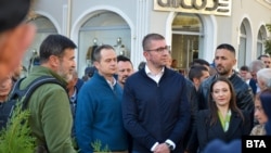  Християн Мицкоски, водач на ВМРО-ДПМНЕ, в Благоевград, 30 октомври 