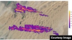 Изображение НАСА выявило 12 выходов метана высокого уровня в Туркменистане.