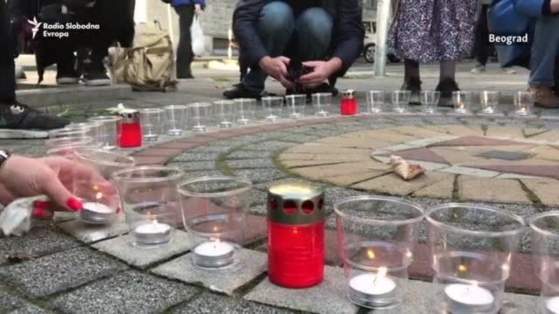 Minut tišine za žrtve ruskih režima prekinut muzikom iz ambasade Rusije u Beogradu