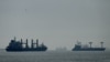 Teretni brodovi koji prevoze žito iz Ukrajine snimljeni u Istanbulu, oktobar 2022. 