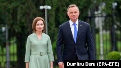 Președinții Maia Sandu și Andrzej Duda, la Chișinău, 26 august 2021