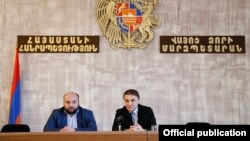 Ոստիկանապետ Վալերի Օսիպյանը Վայոց ձորի մարզում, Եղեգնաձոր, 29-ը նոյեմբերի, 2018 թ.