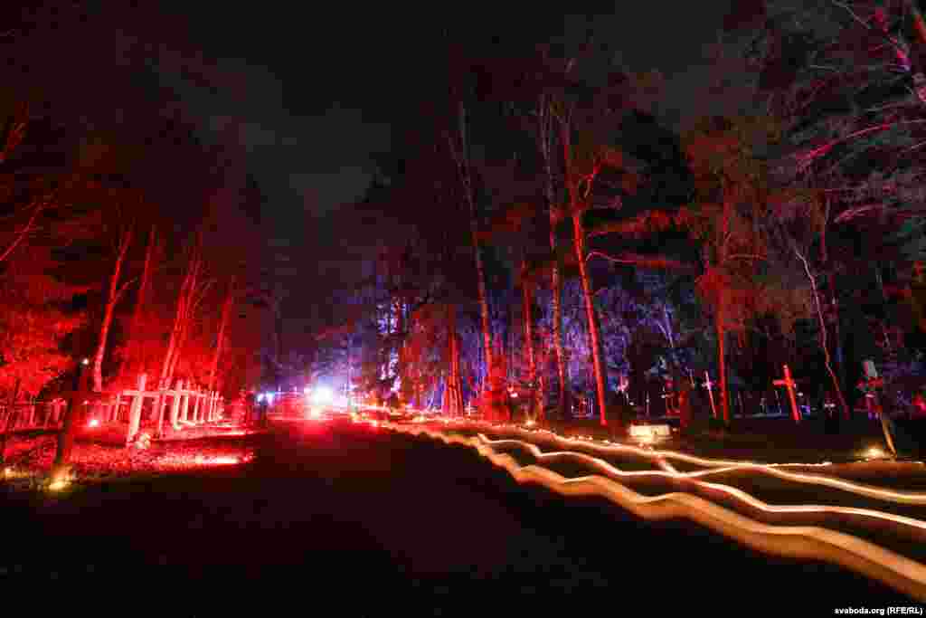 Belarus — &quot;The night of executed poets&quot;, Ceremony in memory of the victims of Stalinist repressions in Kurapaty memorial in Minsk, 29oct2019