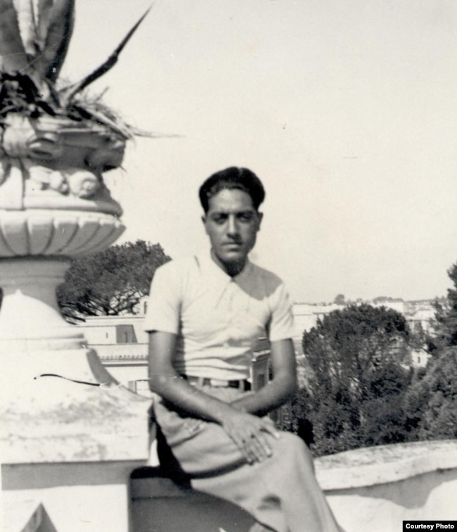 A young Ahmad Ali Kohzad in Rome when he was a secretary at the Afghanistan Embassy, a posting during which he met Mussolini several times.