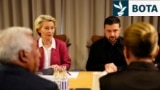 Presidenti ukrainas, Volodymyr Zelensky me presidenten e Komisionit Evropian, Ursula von der Leyen.