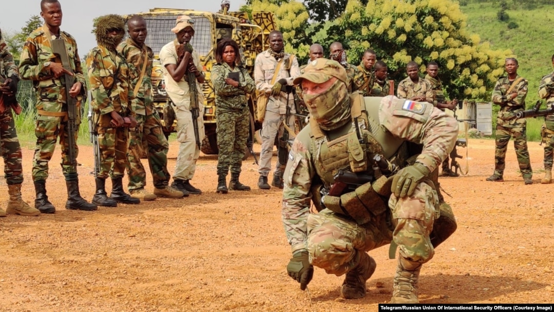 Since 2018, Russian mercenaries have been providing security to the president and government officials in the Central African Republic. They've also been training government forces. (file photo)