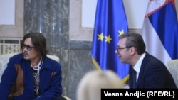 Depp i Vučić u Beogradu