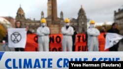 Protest tokom Konferencije UN-a o klimatskim promjenama (COP26), u Glazgovu, Škotska, 7. novembra 2021. 