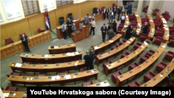 Iz opozicije najavljuju da će na svaki način nastojati onemogućiti otvaranje  rasprave o imenovanju glavnog ravnatelja HRT-a u Saboru. (Zagreb 14. listopad 2021.)