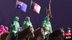 د کرکټ د شل اووریزو لوبو د نړیوال جام یو شمېر ګډون کوونکو هېوادونو بیرغونه