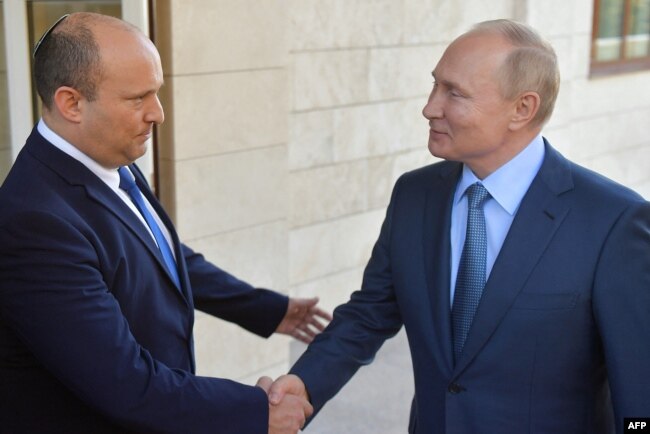 Нафтали Бенет и Владимир Путин. Сочи, 22 октября 2021 года