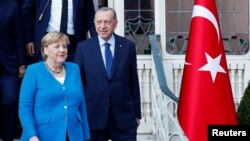 Angela Merkel i Redžep Tajip Erdoan, Istanbul (16. oktobar 2021.)