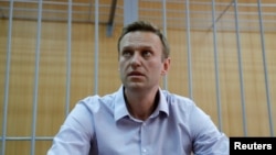 Aleksei Navalny was arrested in January upon his return from a hospital in Berlin.