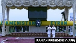 A handout picture showing an inauguration ceremony for a new gas pipeline link between Iran and Turkmenistan. (file photo) 