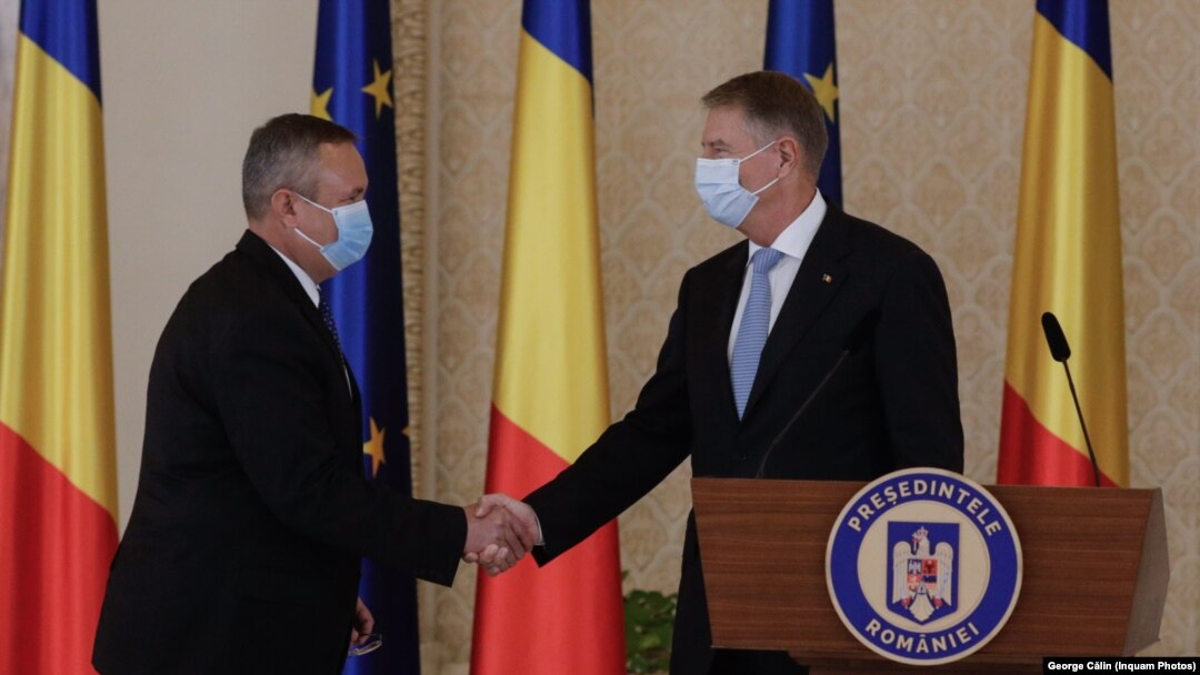 Nicolae Ciucă a fost susținut pentru funcția de premier de președintele Klaus Iohannis. Imagine din 2020