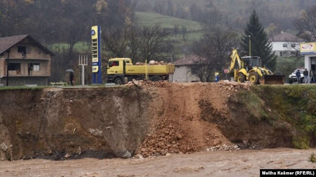 Odron u naselju Vojkovići, opština Istočna Ilidža, 5. novembar 2021.