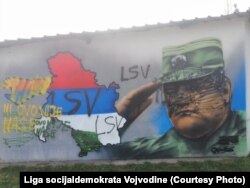 Aktivisti LSV-a uništili mural posvećen Mladiću u Kaću (15. novembar 2021)