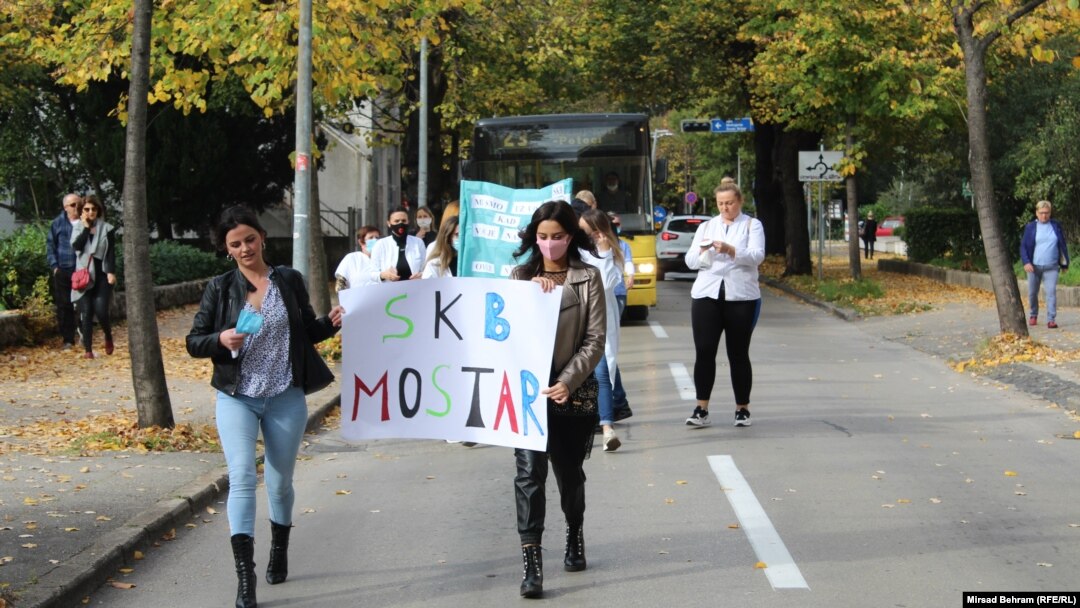 Protestna šetnja medicinara u Mostaru