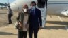 New Mexico Governor Bill Richardson (right) poses for a picture with American journalist Danny Fenster following his release from prison in Myanmar in an undated picture posted on Twitter in November 2021.