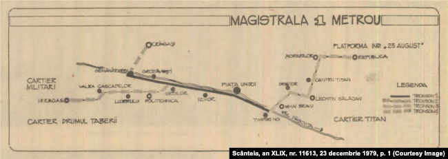 În prezent, metroul bucureștean are cinci magistrale, cu o lungime totală de 77 de kilometri și 63 de stații.